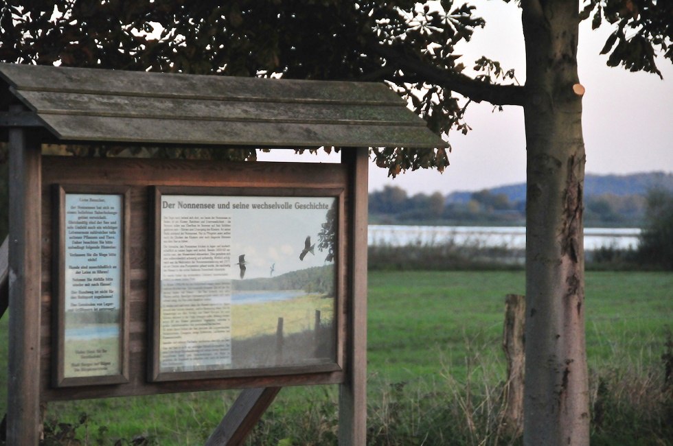 Info-Tafel am Nonnensee bei Bergen auf Rügen, © Tourismuszentrale Rügen