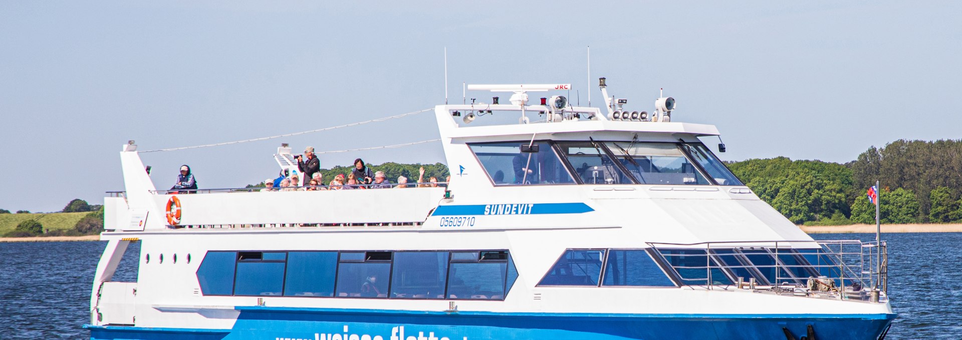 Große Kranichtour ab Zingst mit dem Fahrgastschiff 'Sundevit', © Weiße Flotte GmbH