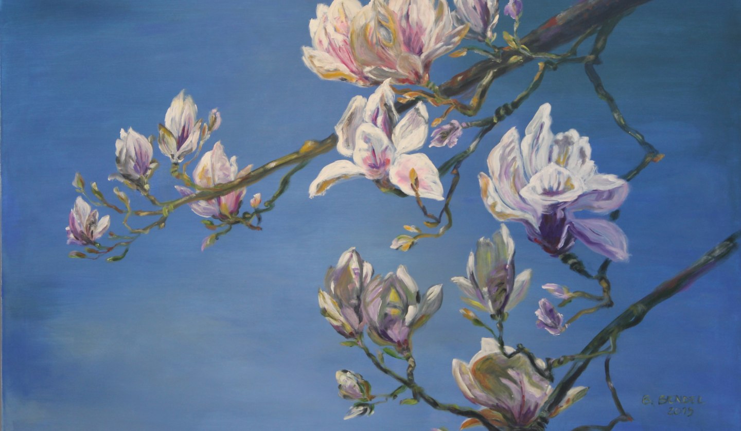 Magnolien, Acryl a Lw, 80 x 120, © Dornenhaus