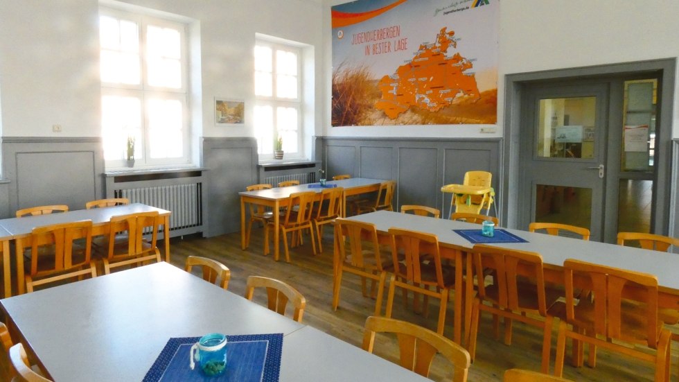 Speisesaal mit viel Platz und kinderfreundlicher Ausstattung, © DJH MV / Danny Gohlke