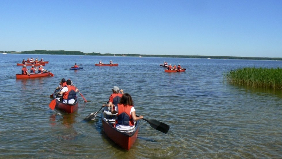 Mit dem Kanu auf dem Fleesensee, © Wassersport Fleesensee