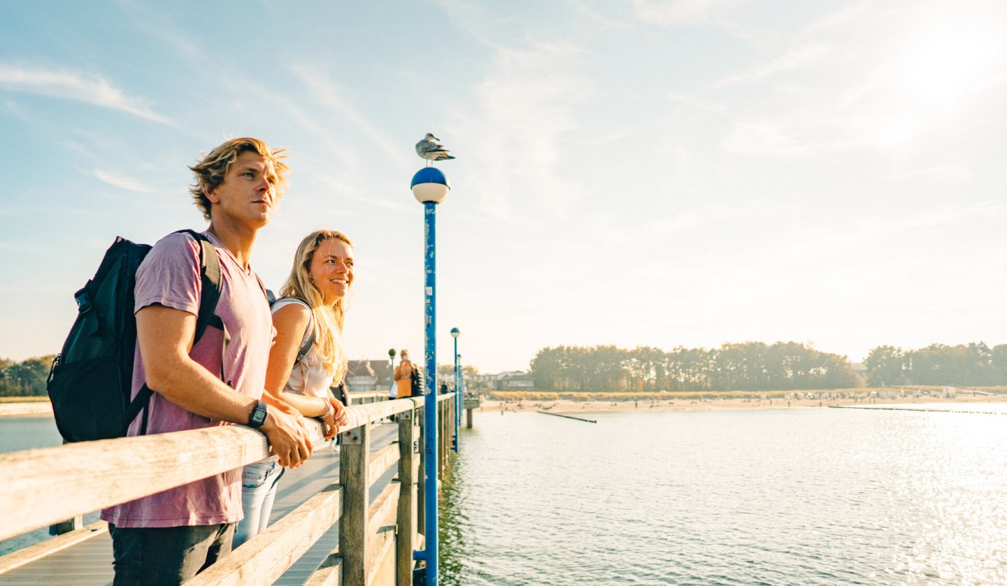 Auf der Seebrücke im Ostseeheilbad Zingst, © TMV/Petermann