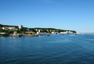 Panoramaansicht Sassnitz mit Stadthafen, © Tourismuszentrale Rügen