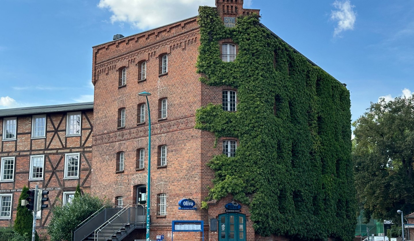 Das Gebäude der ehemaligen Vierrademühle., © Offene Mühle