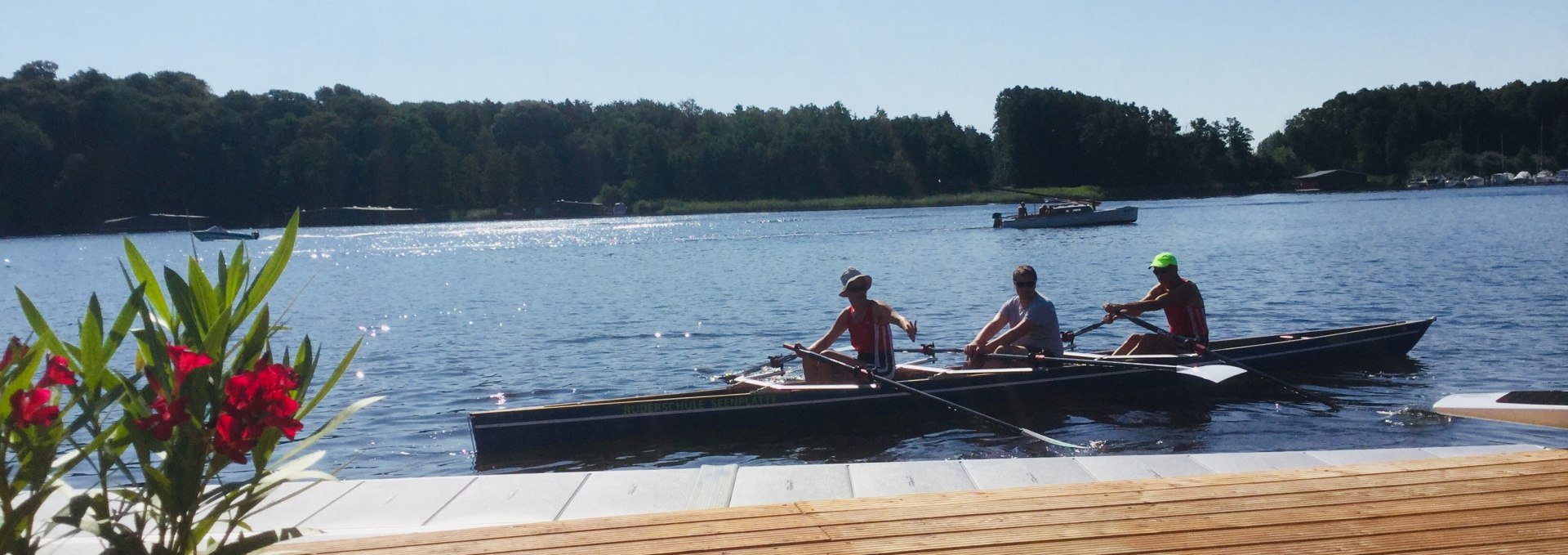 Zum ersten Mal mit Coach in einem Ruderboot, © Ruderschule Seenplatte GbR