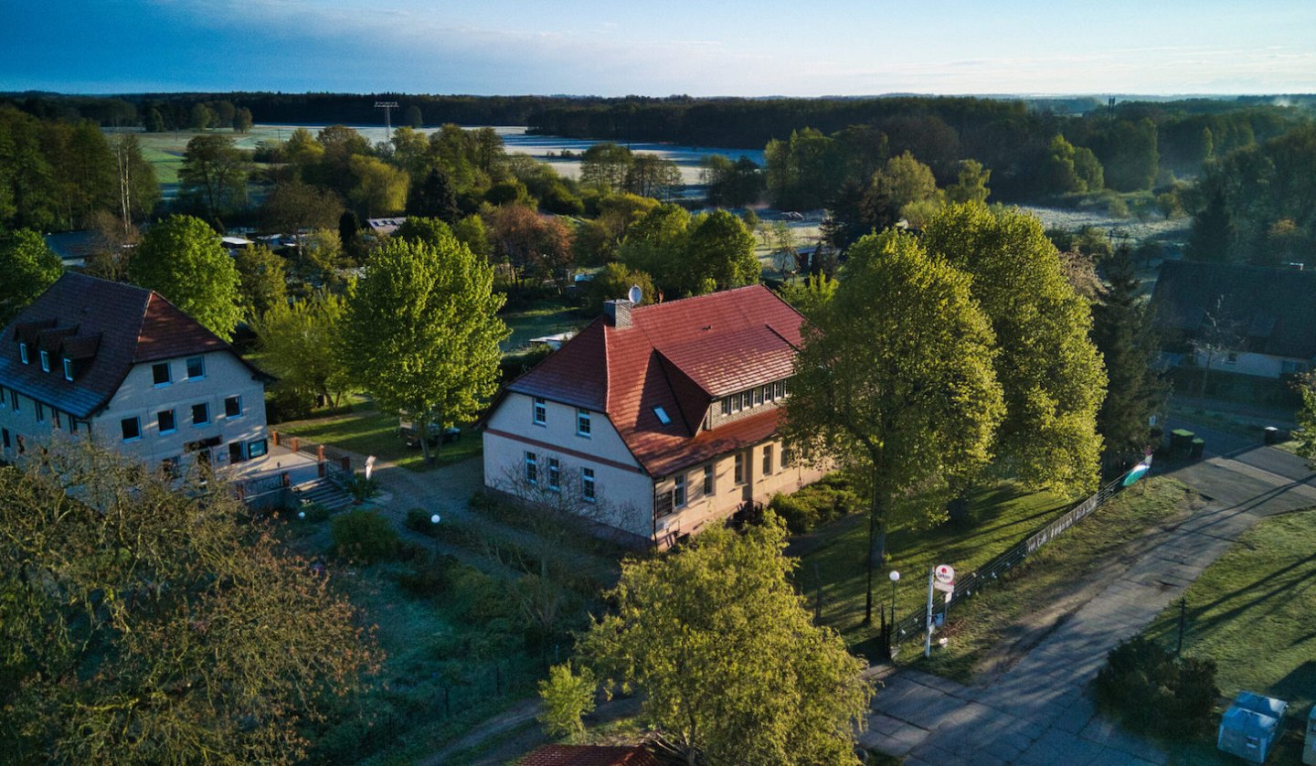 Feriendorf großer Labussee - Luftaufnahme, © Labussee Ferien GmbH